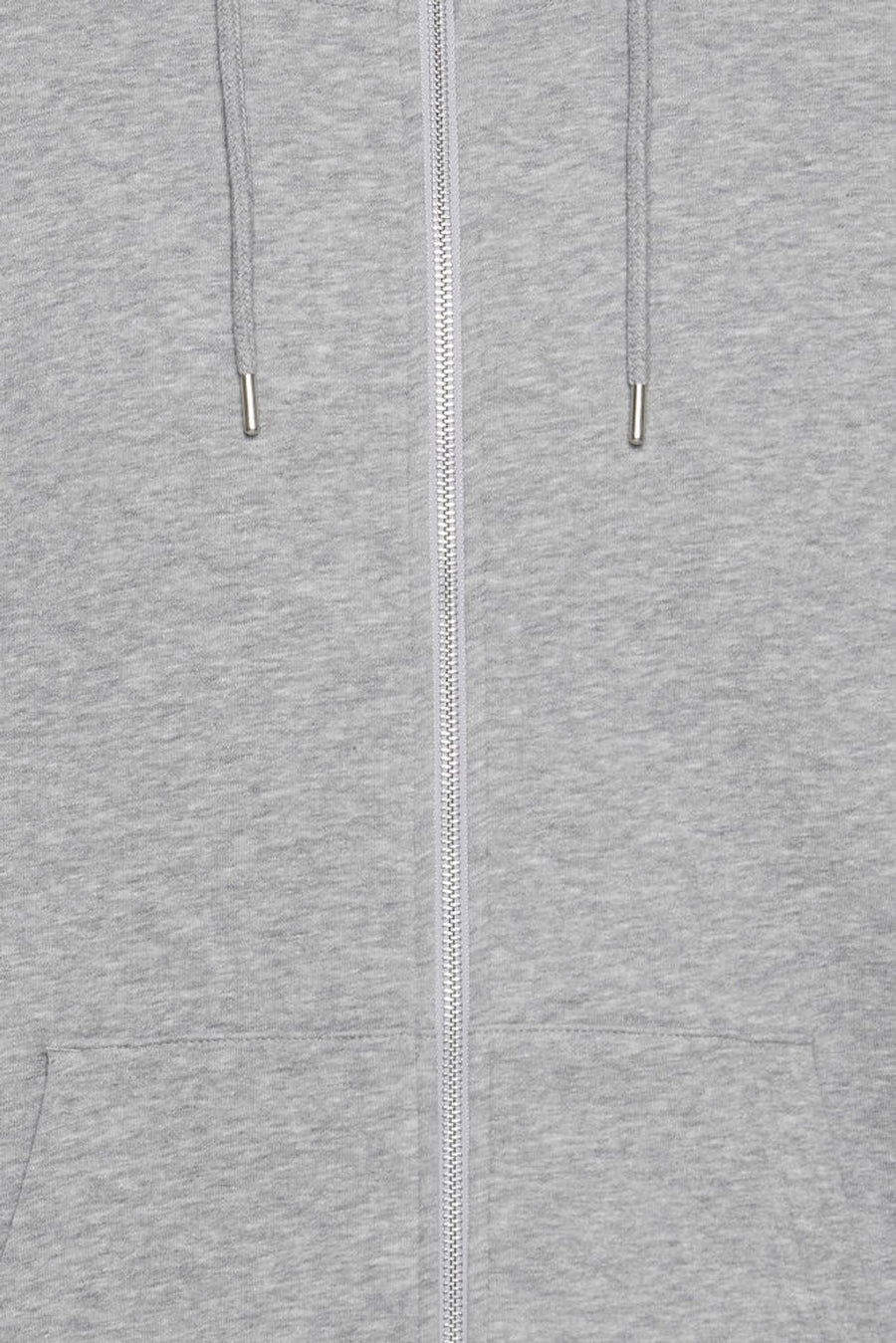 Solid Lenz Zipper Hoodie Grey Marl