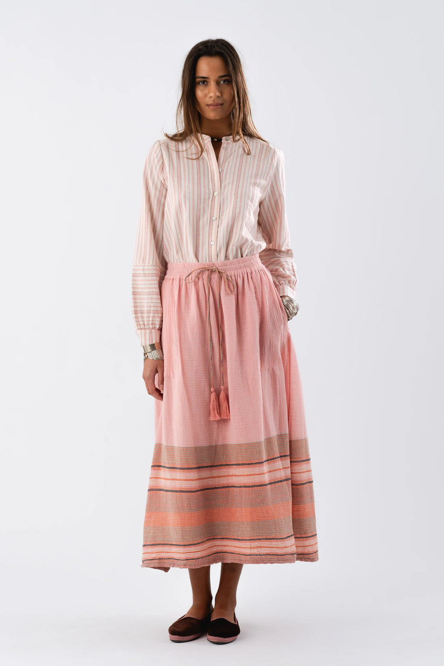 Lollys Laundry Akane Maxi Skirt Dusty Rose