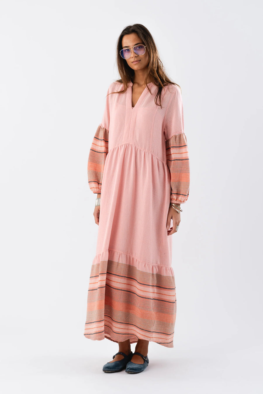 Lollys Laundry MarnieLL Maxi Dress LS Dusty Rose