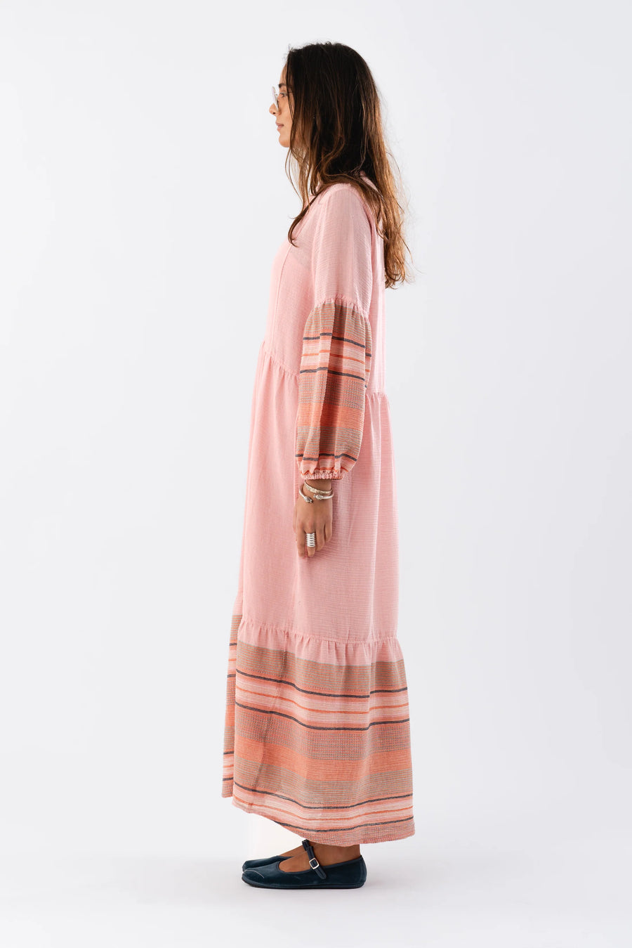 Lollys Laundry MarnieLL Maxi Dress LS Dusty Rose