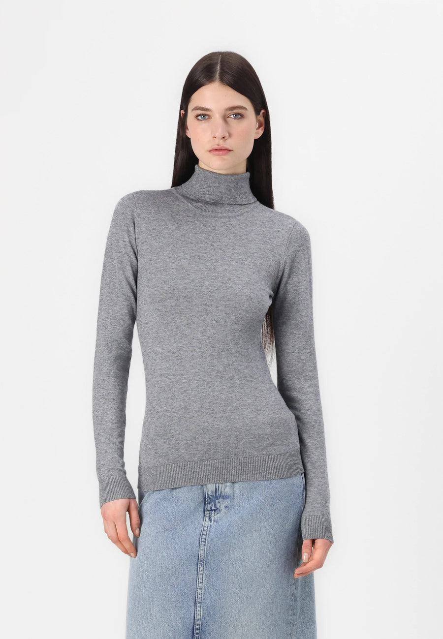 Object Thess Knit Rollneck Jumper Grey