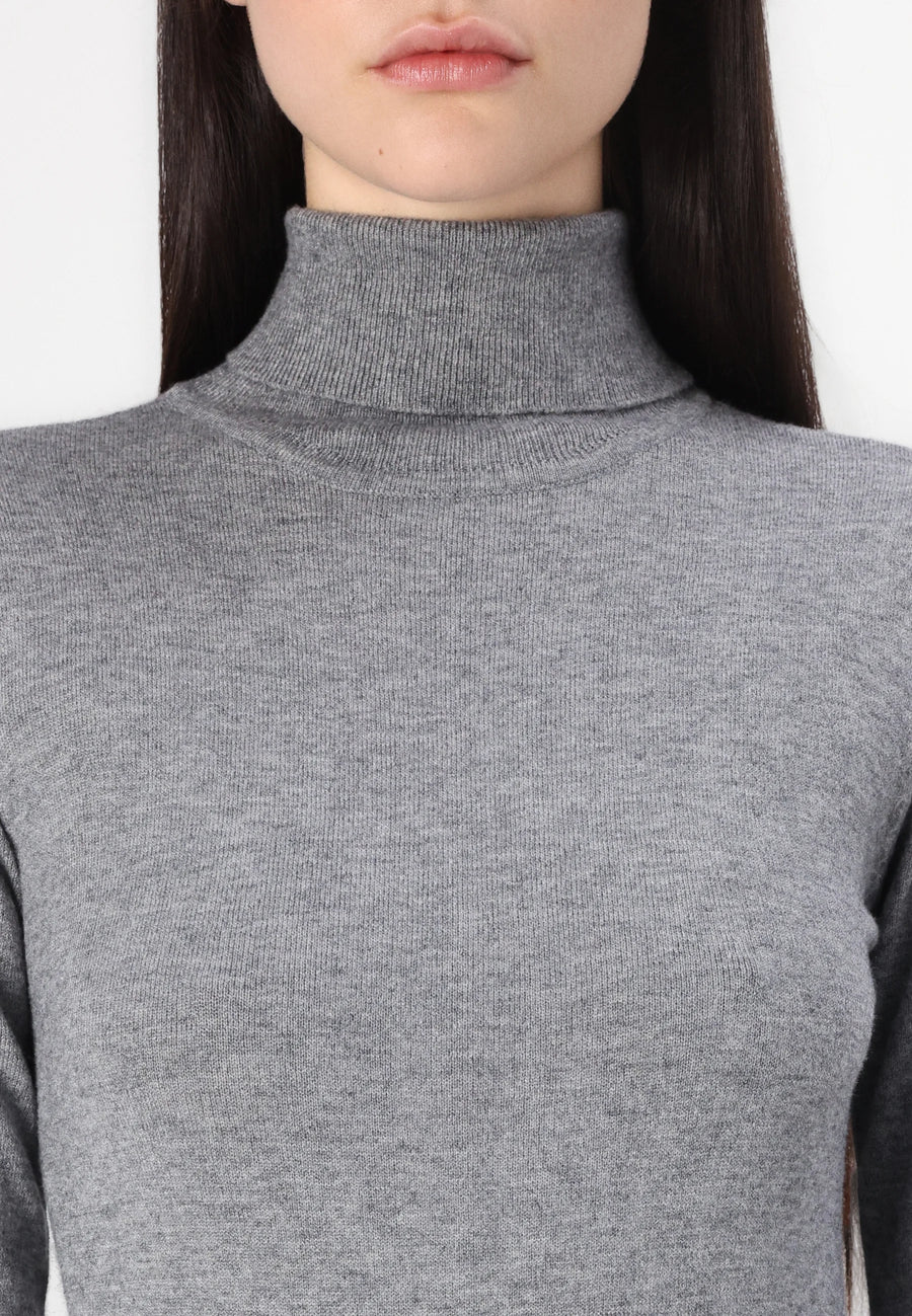 Object Thess Knit Rollneck Jumper Grey