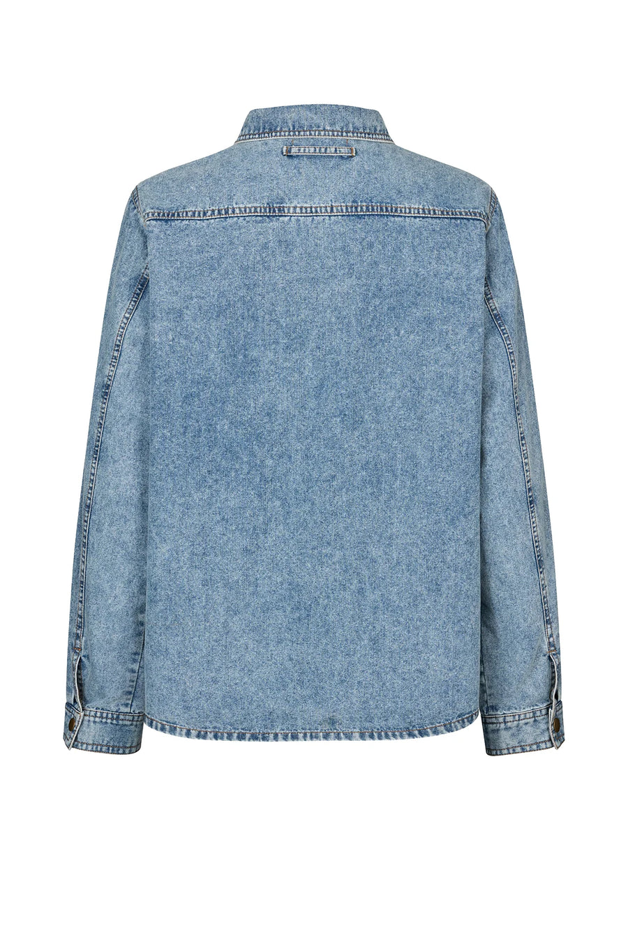 Lollys Laundry Meg Shirt Long Sleeve in Light Blue Denim