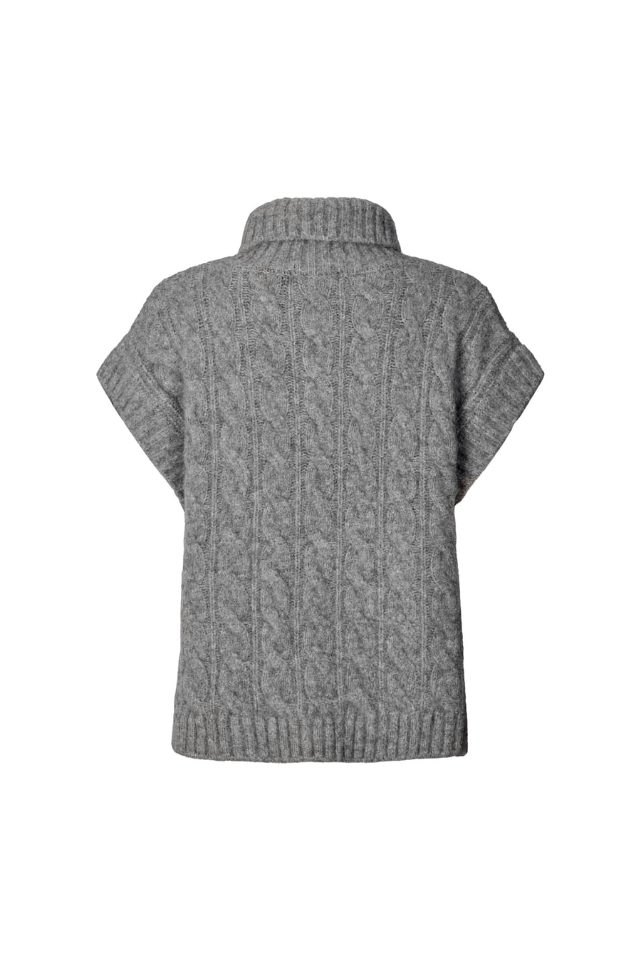 Lollys Laundry Fresno Knit Vest in Dark Grey Melange