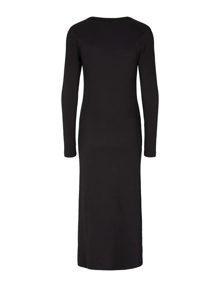 Esme Studios Blossom Long Sleeve Dress in Black GOTS