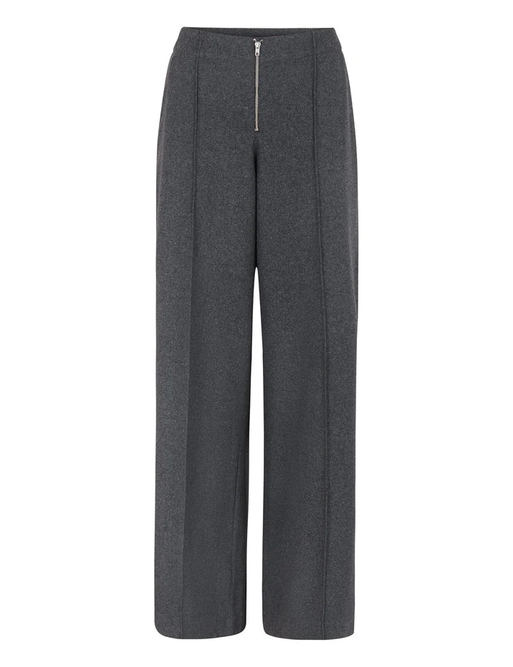 Esme Studios Bez Wool Pants GRS in Gray Melange