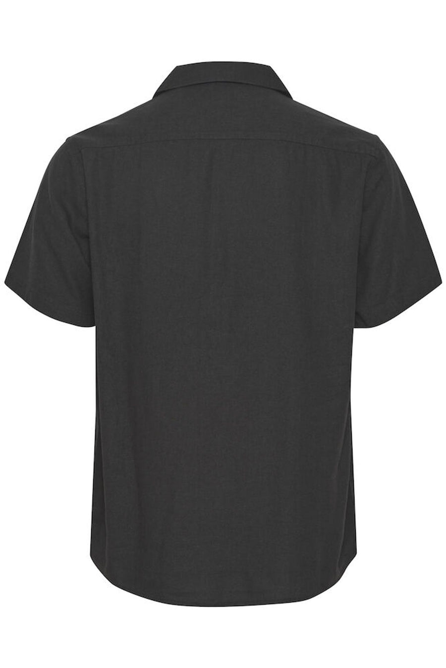 Solid Allan Cuba Linen Shirt Black