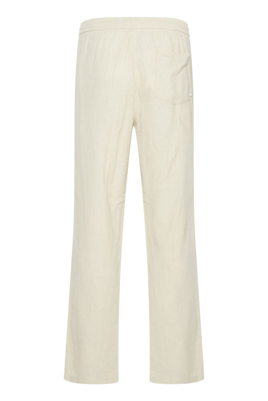 Solid Alann Allan Elasticated Waist Linen Trousers Oatmeal