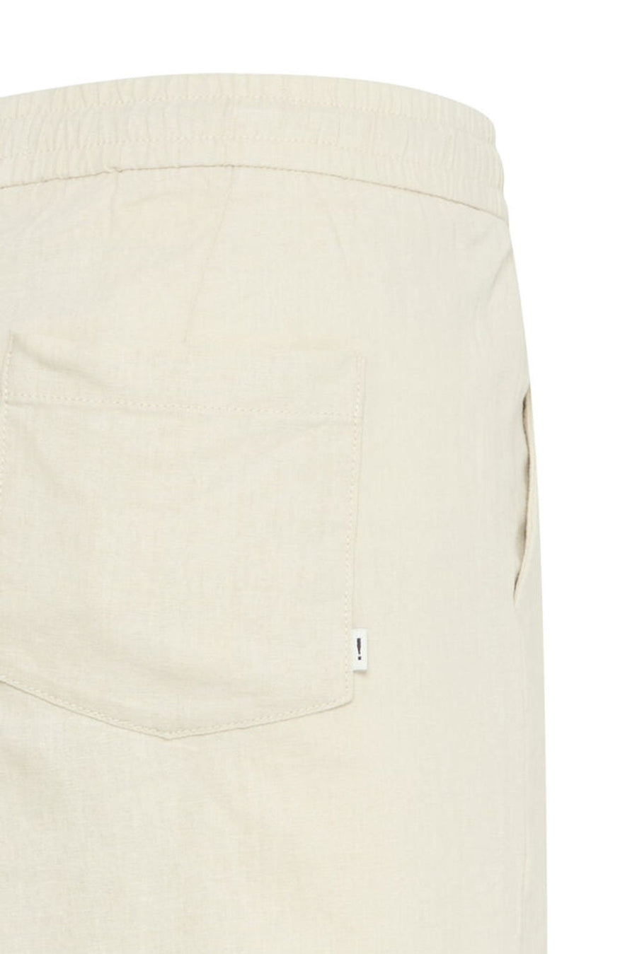 Solid Alann Allan Elasticated Waist Linen Trousers Oatmeal