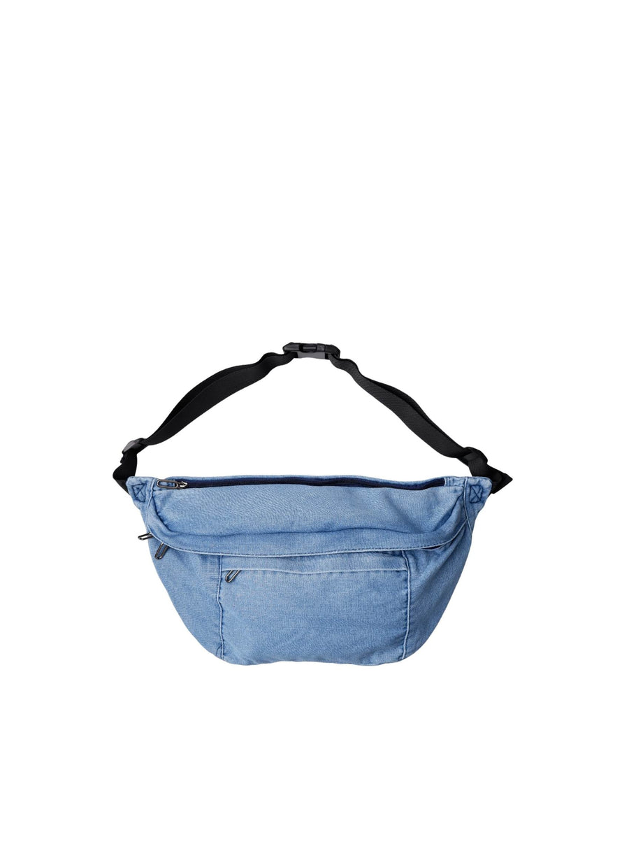 Black Colour Asra Light Blue Denim Bumbag