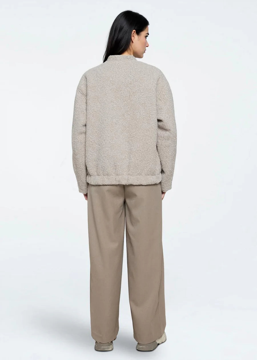 Moves Fran Bomber Silver Birch Taupe Beige
