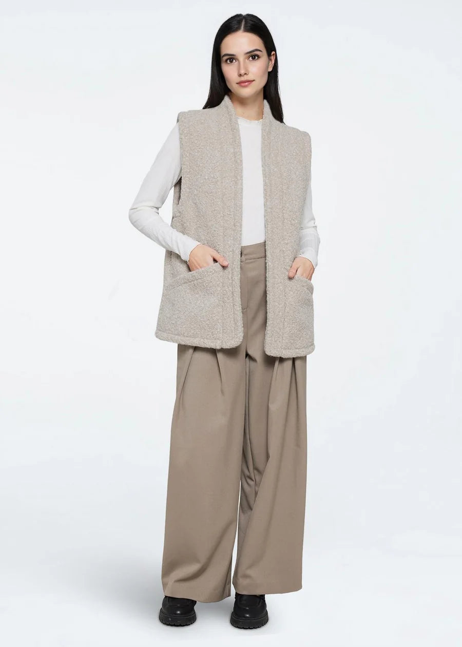 Moves Kittah Gilet Silver Birch Taupe Beige