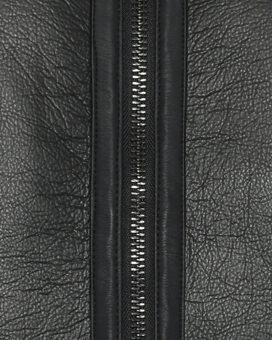 Moves Ramona Jacket Coat Black Faux Leather