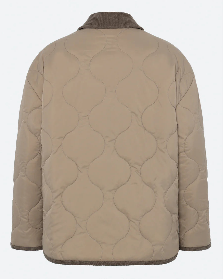 Moves Cemma Jacket Coat Quilted Fossil Beige Taupe