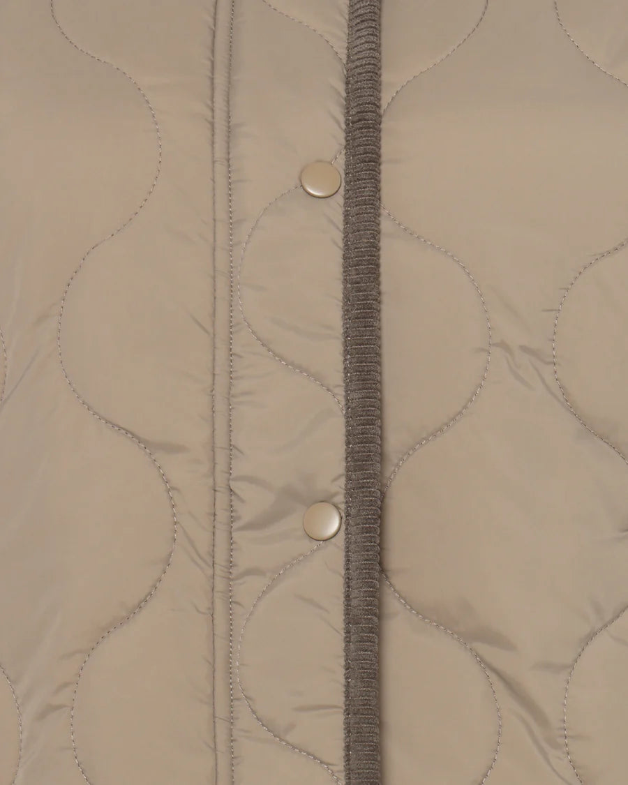 Moves Cemma Jacket Coat Quilted Fossil Beige Taupe