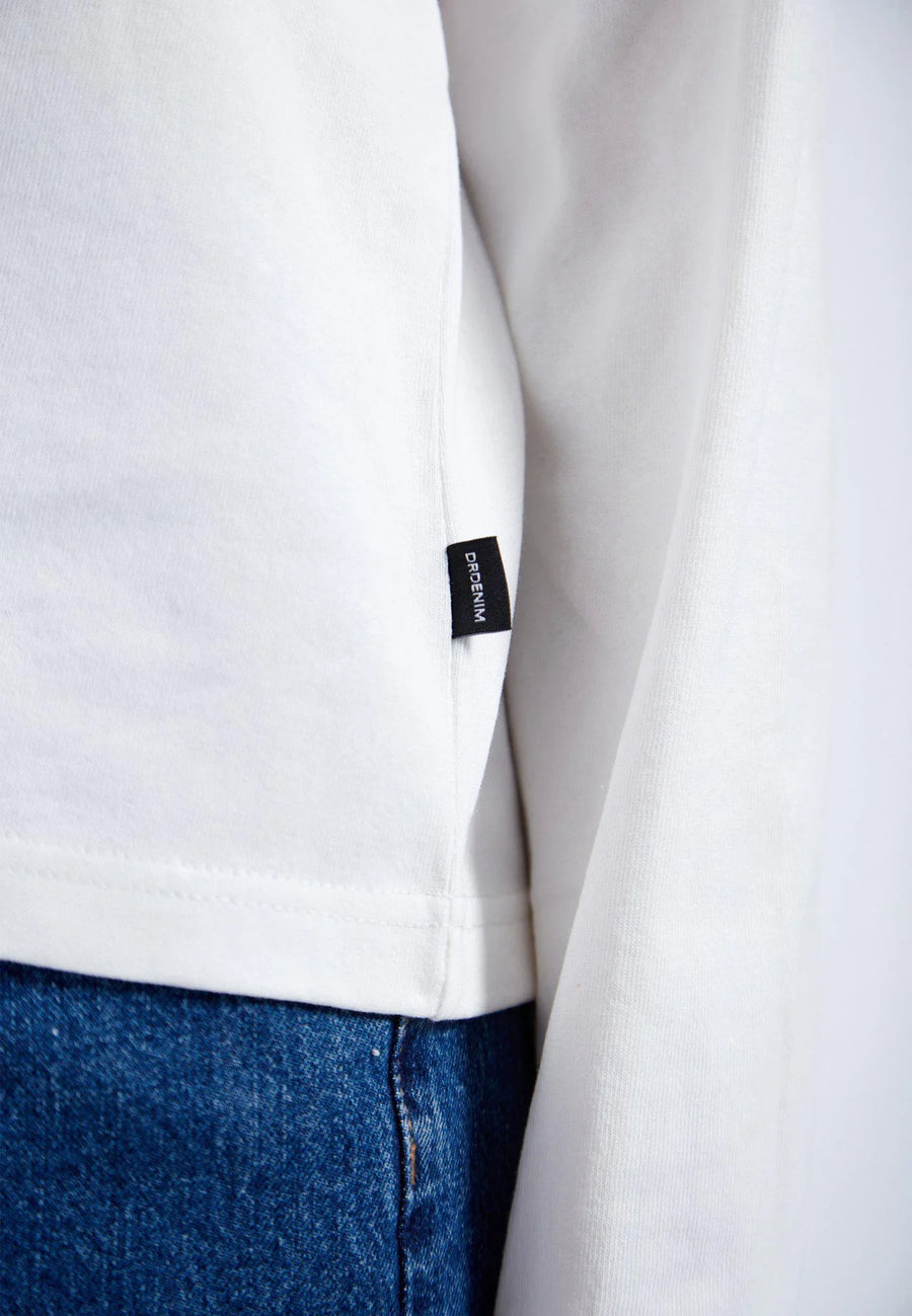 Dr Denim Kath Long Sleeve Off White Peace Heart