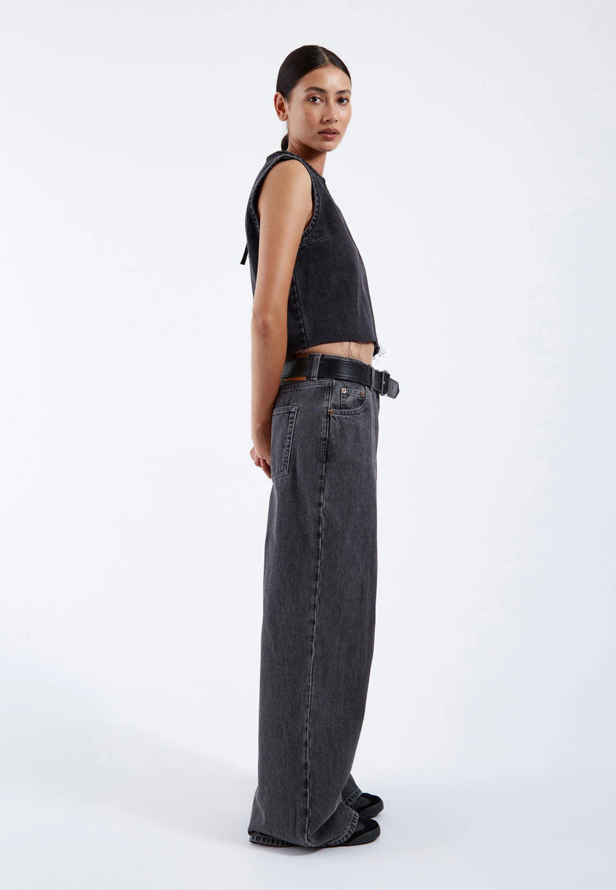 Dr Denim Erin Top Retro Black