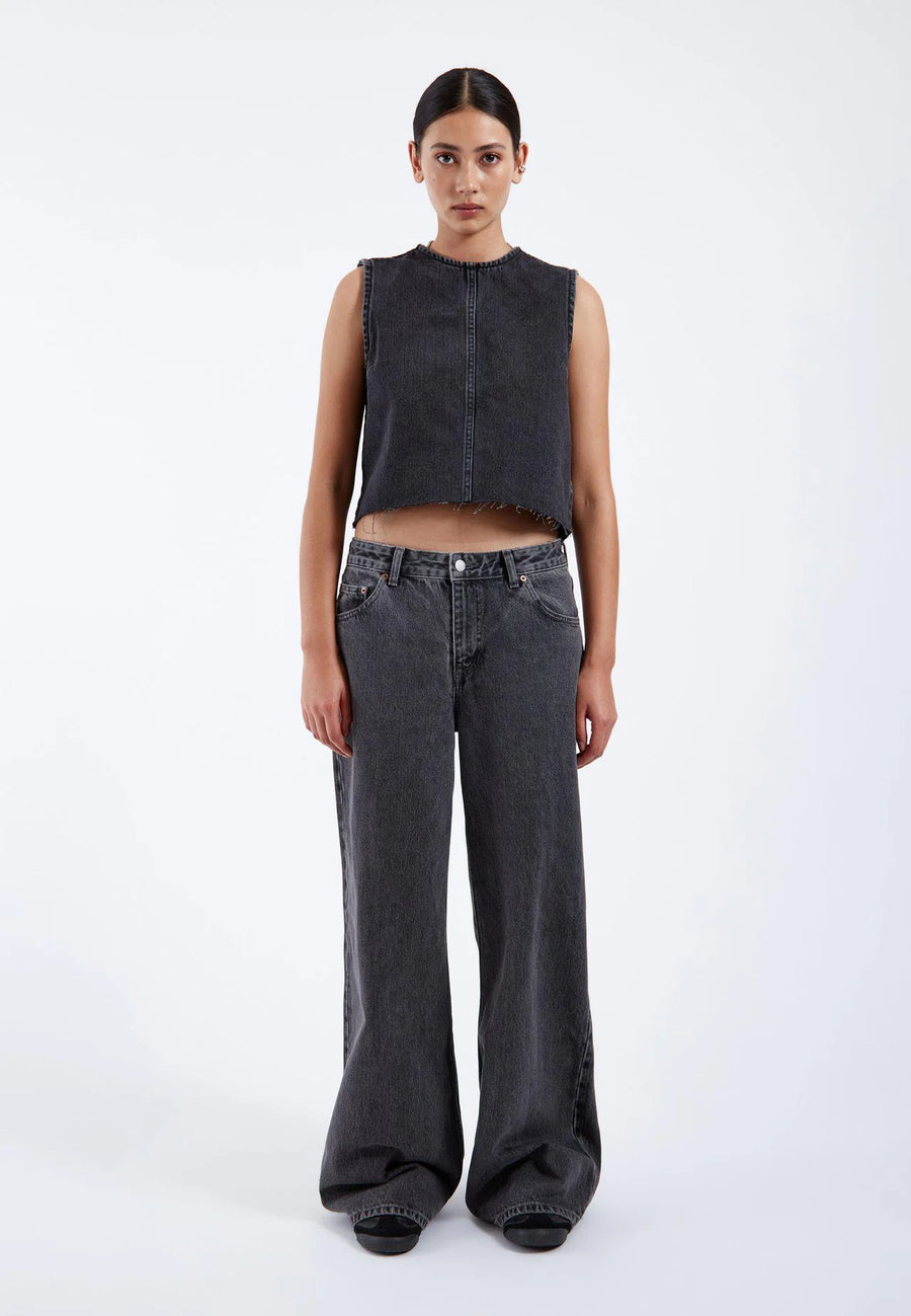 Dr Denim Erin Top Retro Black