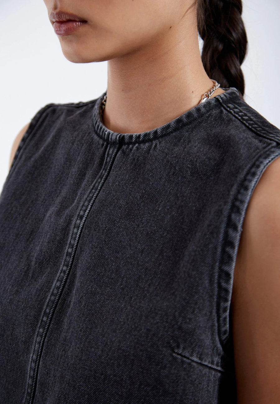 Dr Denim Erin Top Retro Black