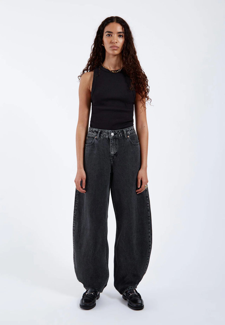 Dr Denim Nanci Aged Black