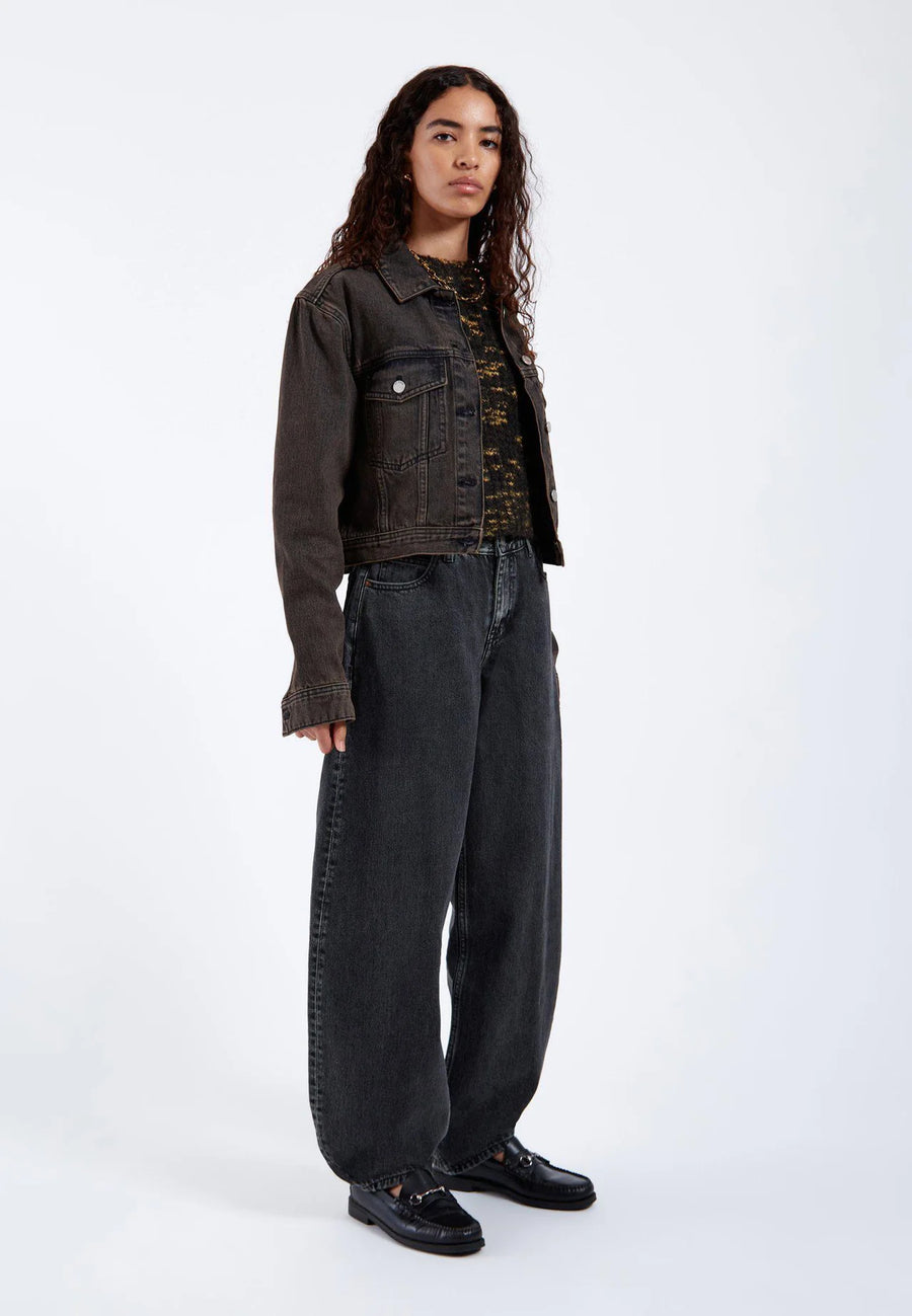 Dr Denim Nanci Aged Black