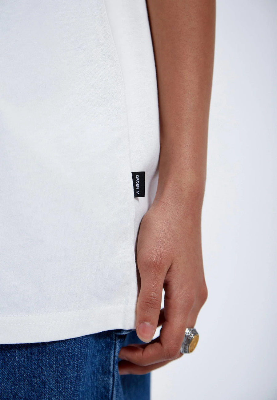 Dr Denim Trooper Tee Off White Heart Script