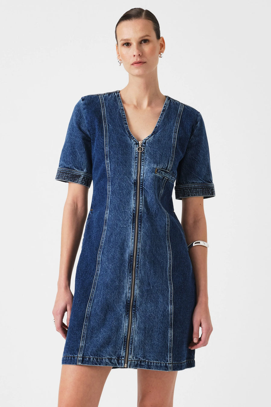 Seventy & Mochi Lea Mini Denim Dress