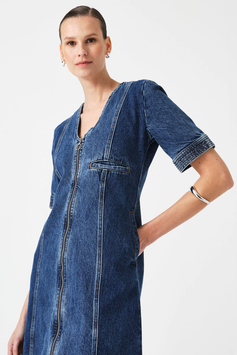 Seventy & Mochi Lea Mini Denim Dress