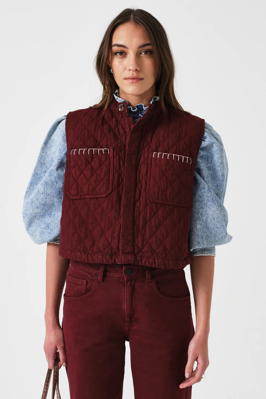 Seventy & Mochi Pablo Jacket Quilted Mulberry