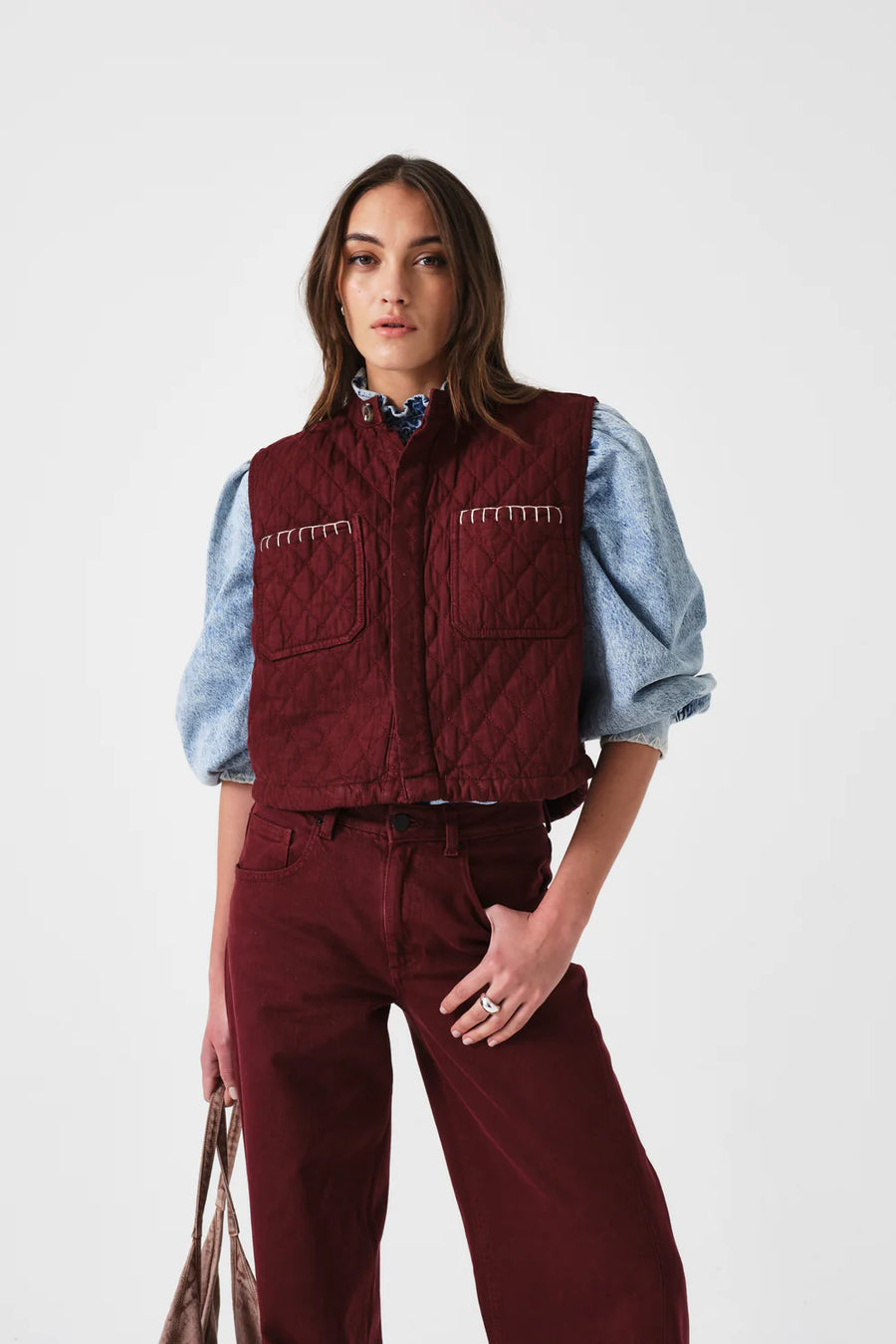 Seventy & Mochi Pablo Jacket Quilted Mulberry