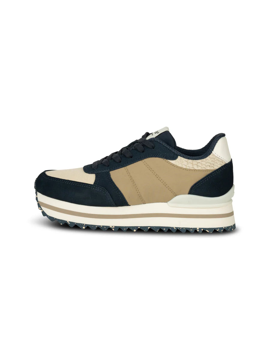 Woden Ronja Plateau Trainers-Navy Multi