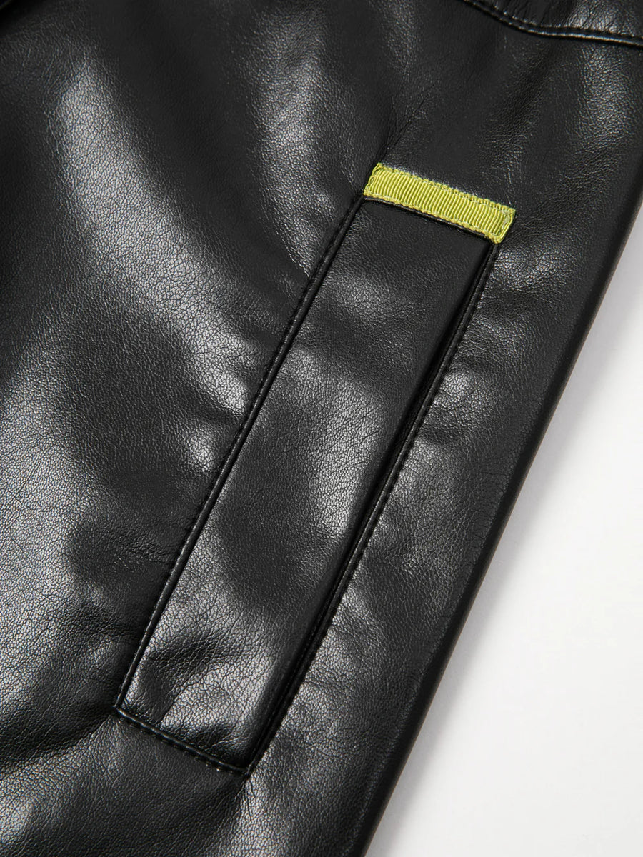 Jakke Trench Skirt Black Faux Leather