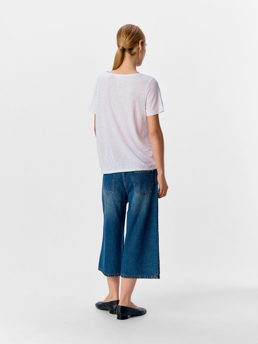 Object Thea Short Sleeve V Neck Top