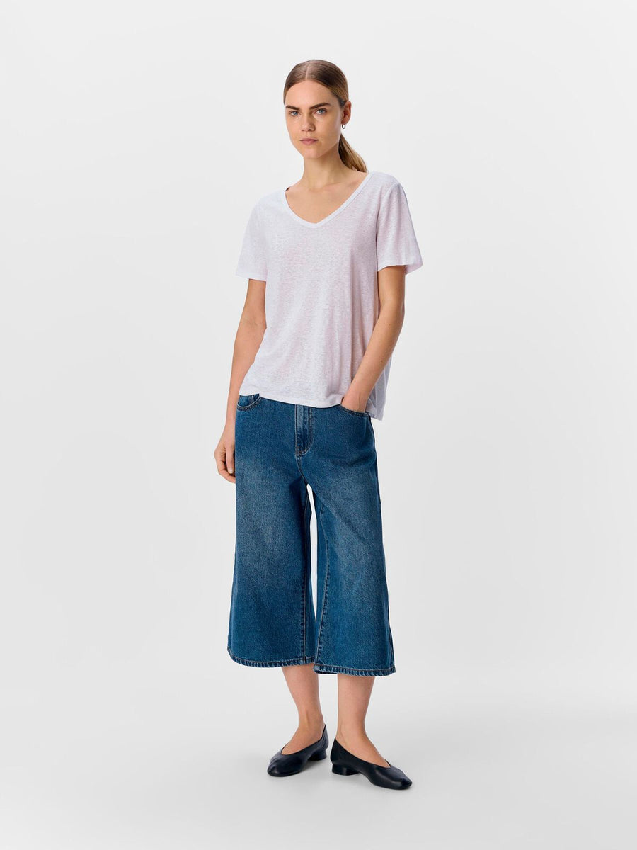 Object Thea Short Sleeve V Neck Top