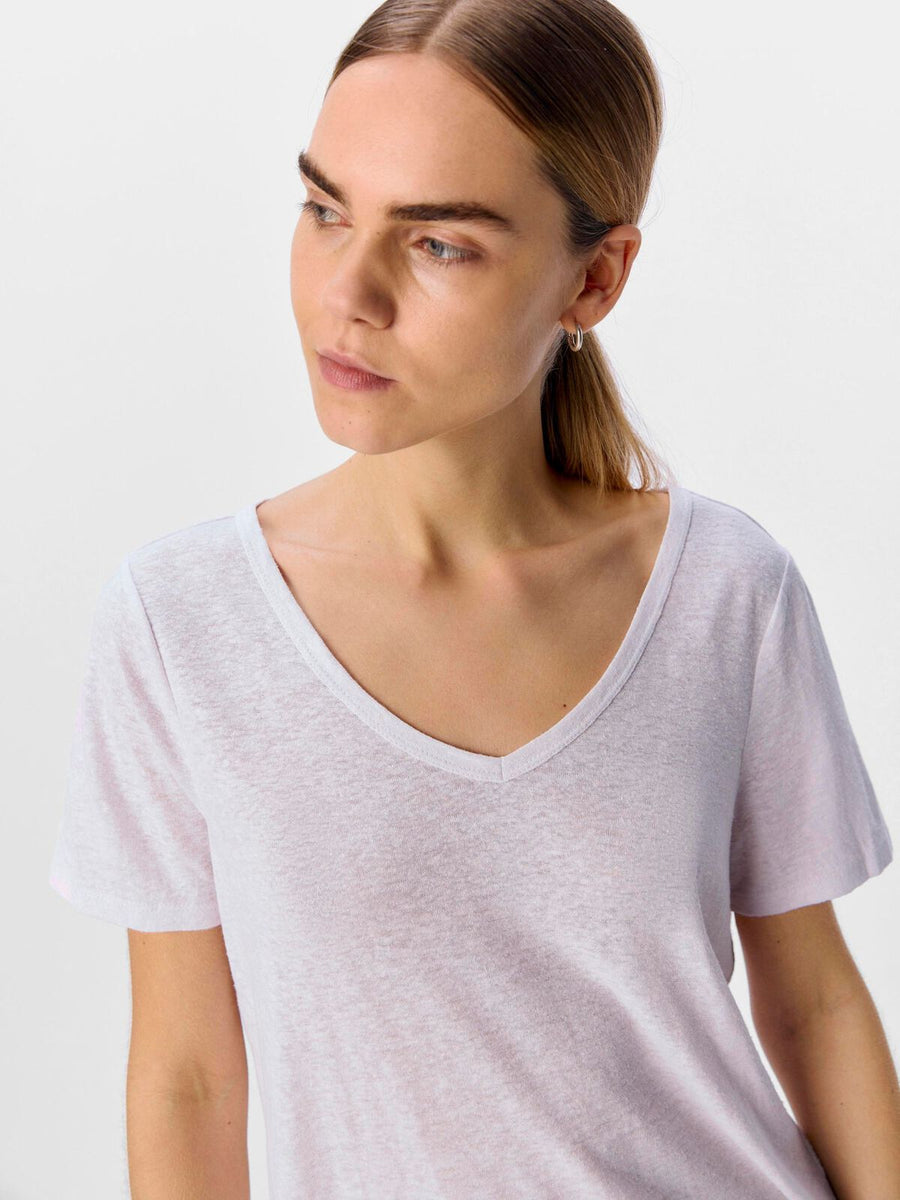 Object Thea Short Sleeve V Neck Top