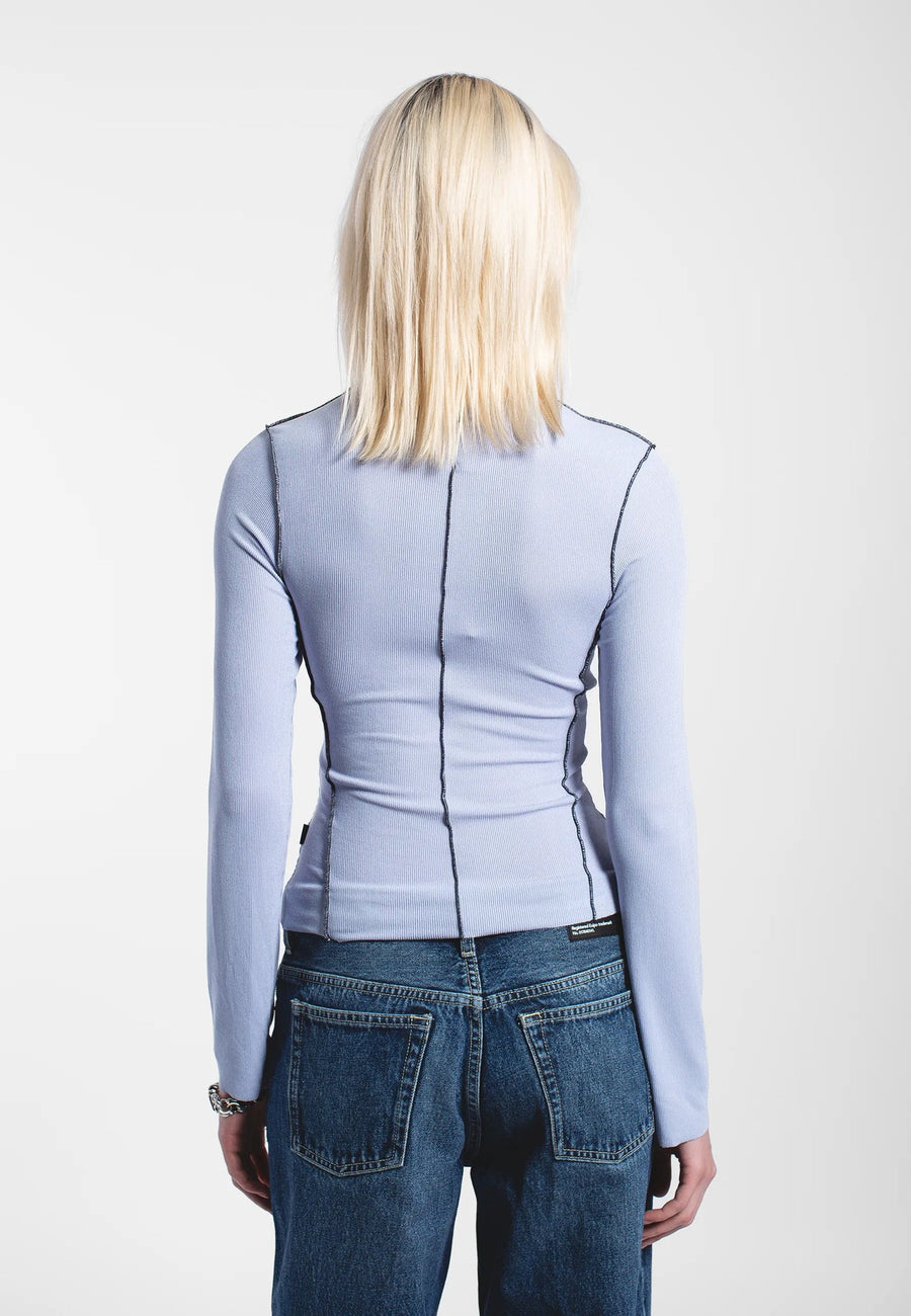 Dr Denim Nicola Top Zen Blue Contrast
