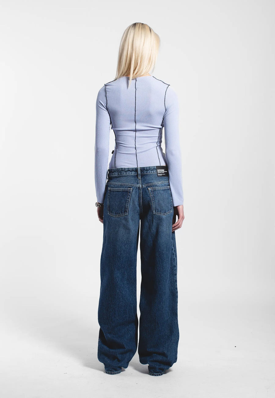 Dr Denim Nicola Top Zen Blue Contrast