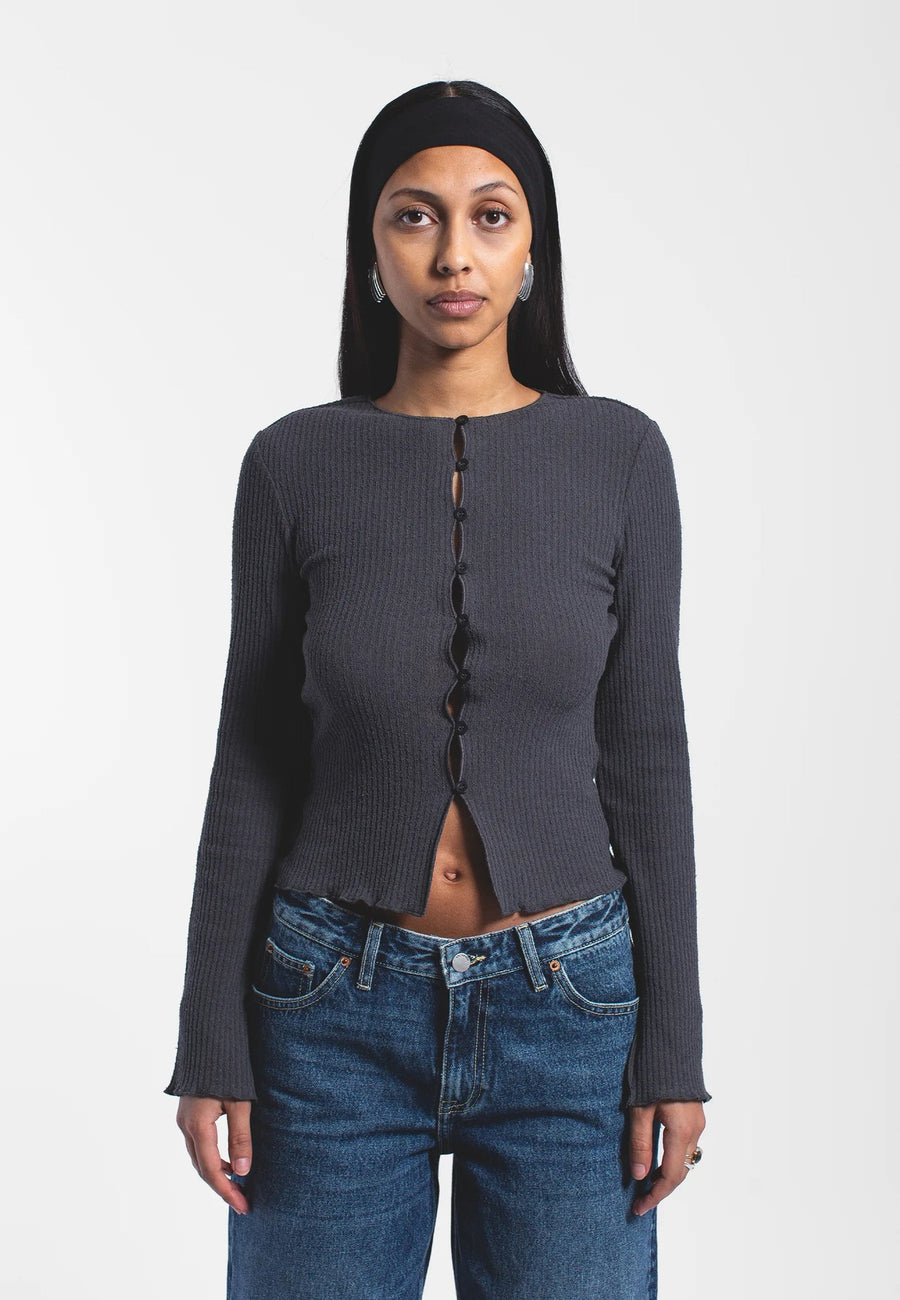 Dr Denim Erica Top Asphalt Grey