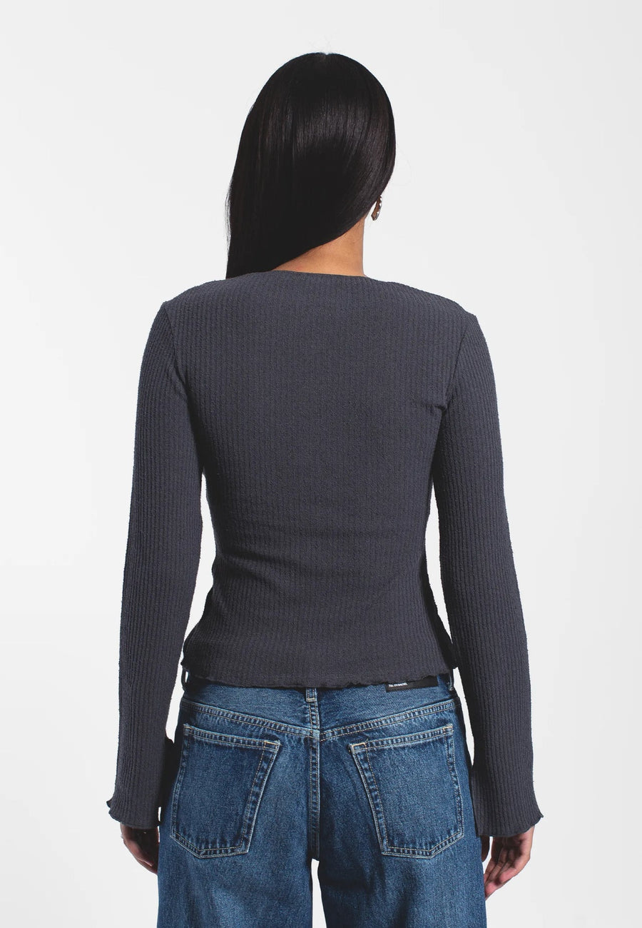 Dr Denim Erica Top Asphalt Grey