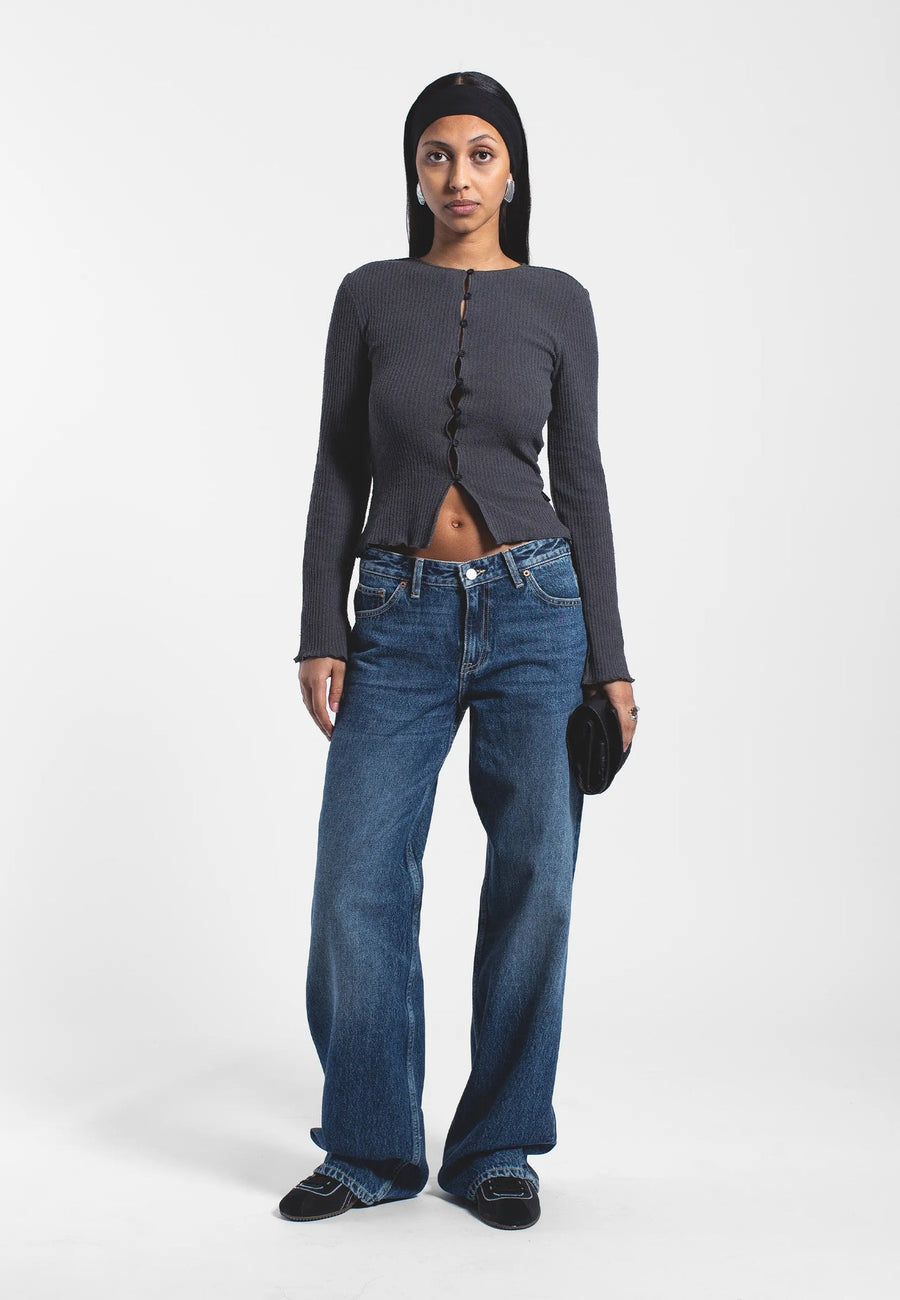 Dr Denim Erica Top Asphalt Grey
