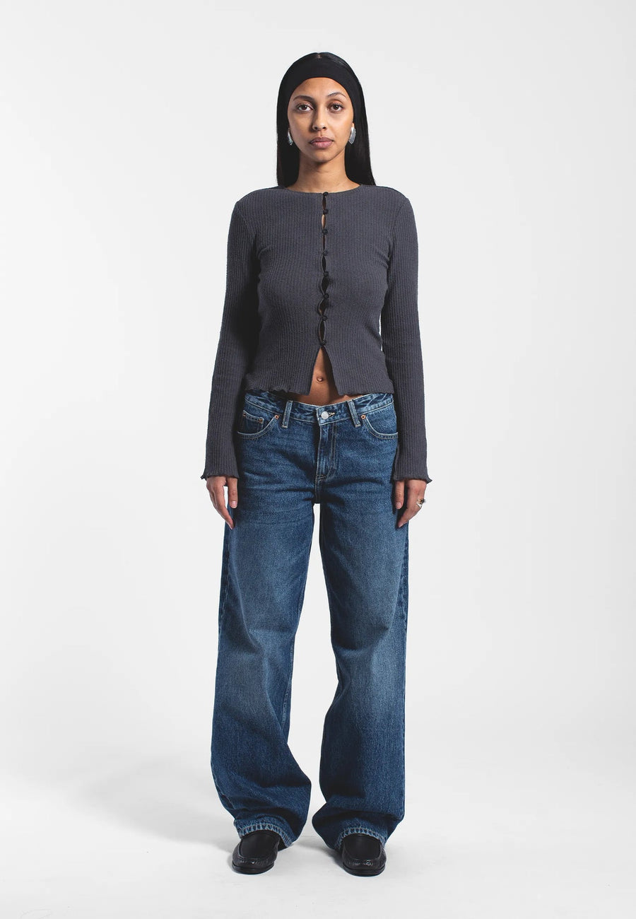 Dr Denim Erica Top Asphalt Grey