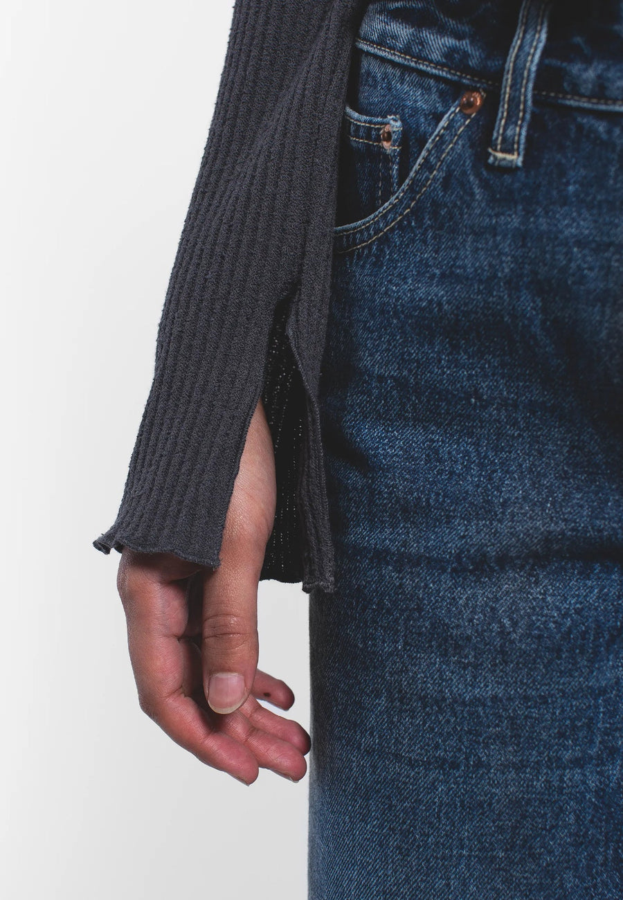 Dr Denim Erica Top Asphalt Grey
