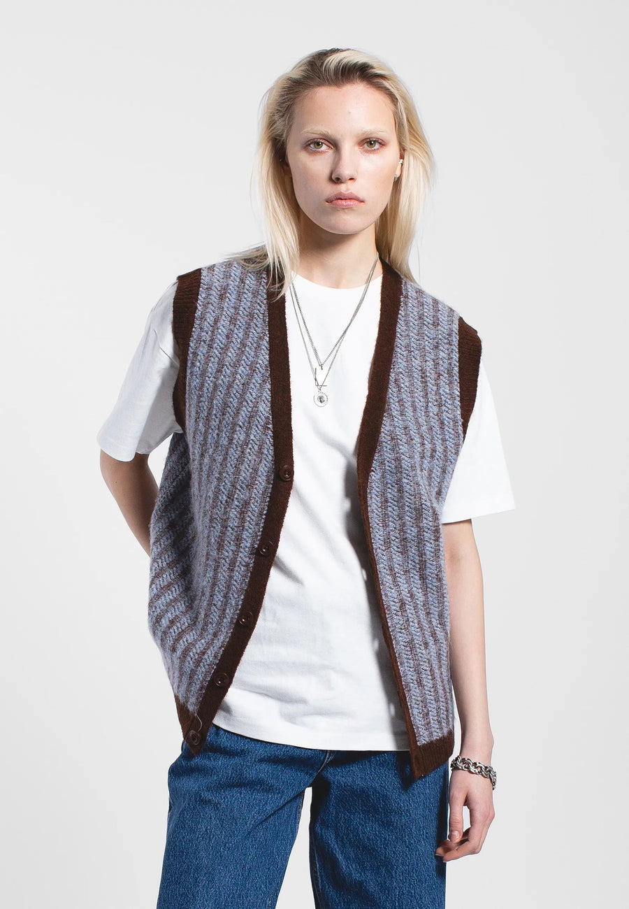 Dr Denim Bobby Vest Zen Blue Twine