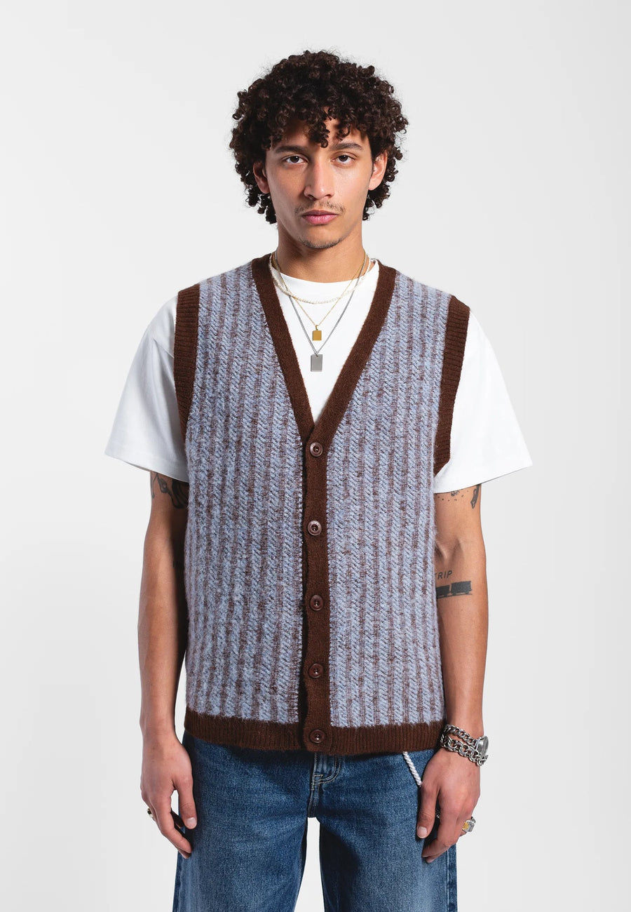 Dr Denim Bobby Vest Zen Blue Twine
