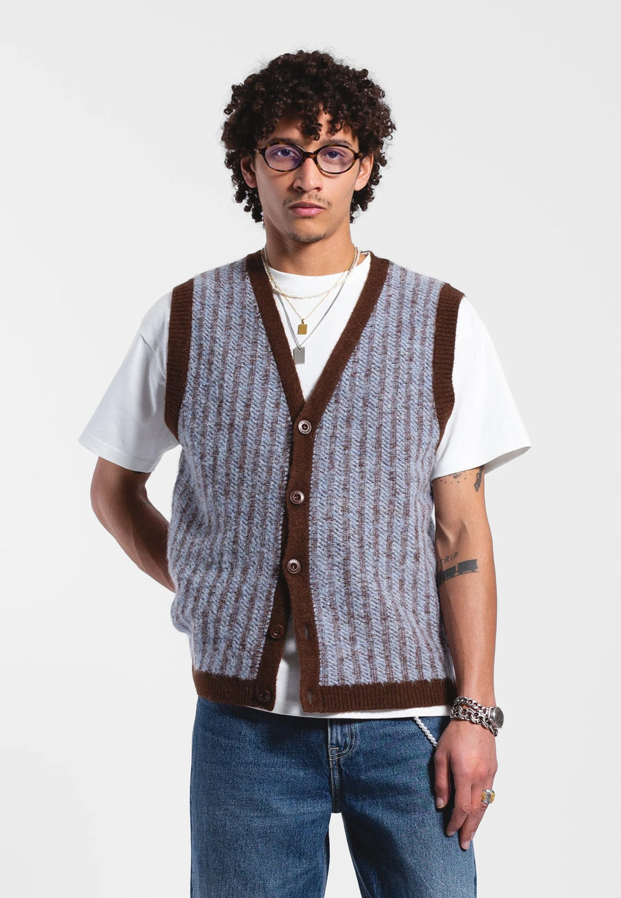 Dr Denim Bobby Vest Zen Blue Twine