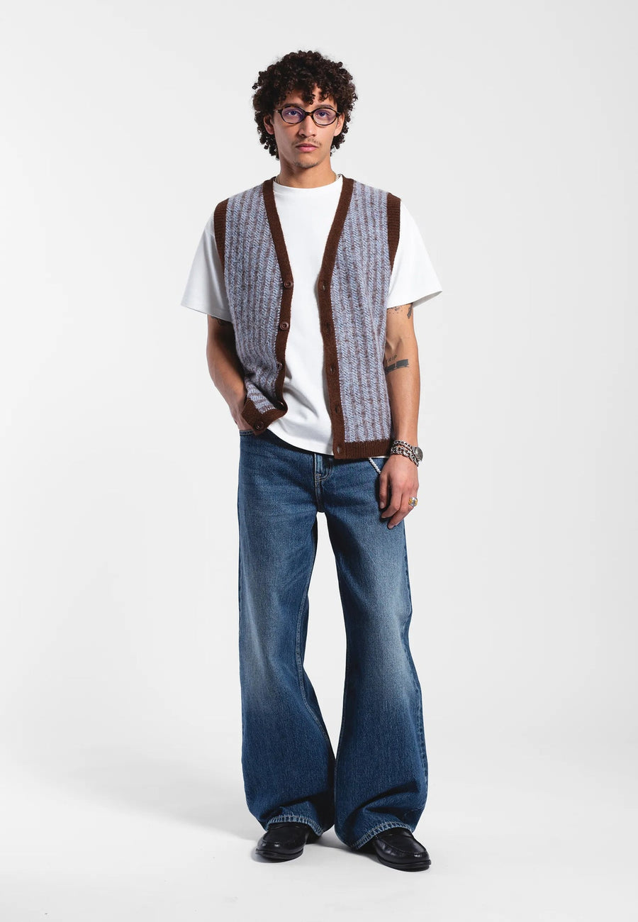 Dr Denim Bobby Vest Zen Blue Twine