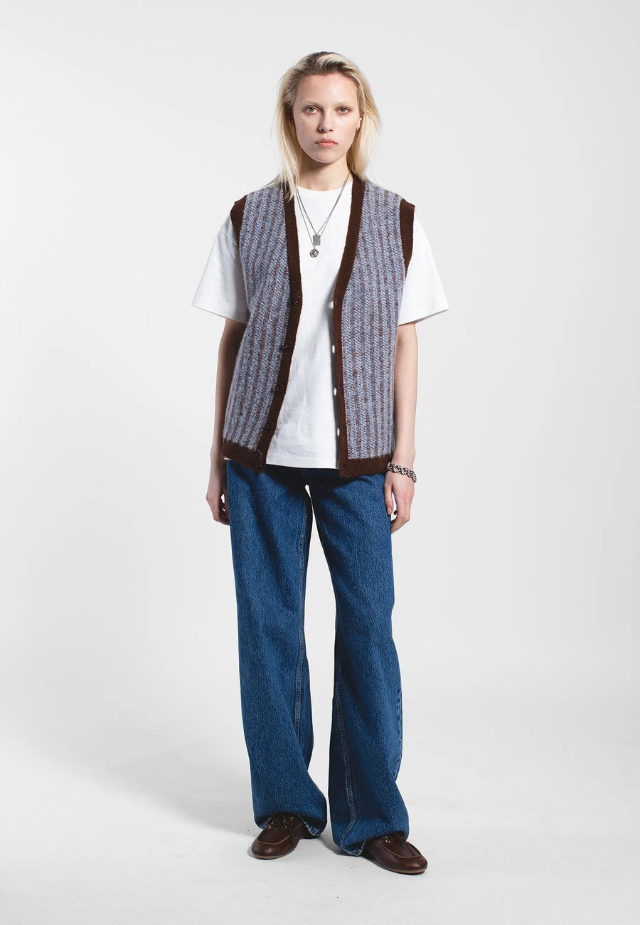 Dr Denim Bobby Vest Zen Blue Twine