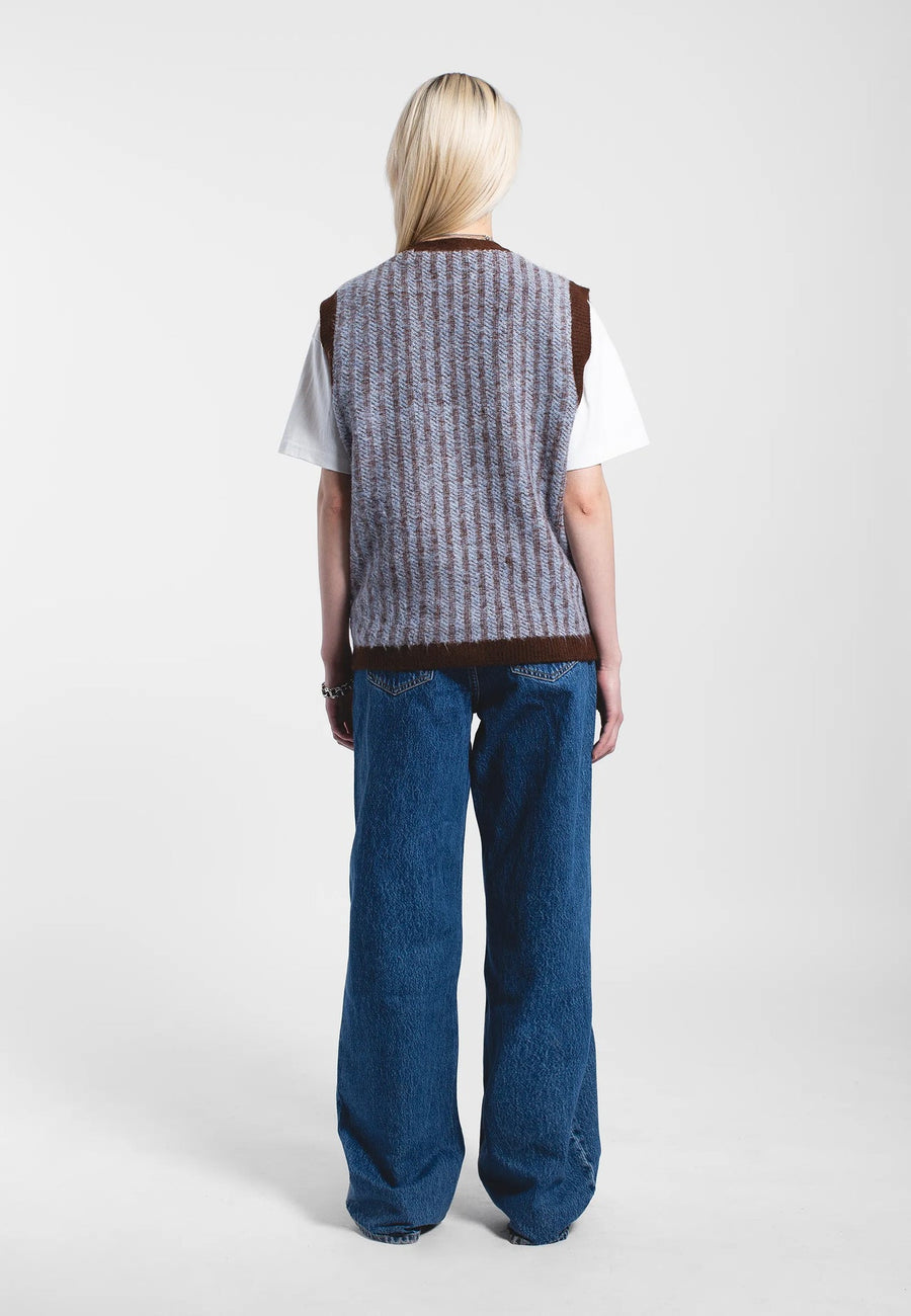 Dr Denim Bobby Vest Zen Blue Twine