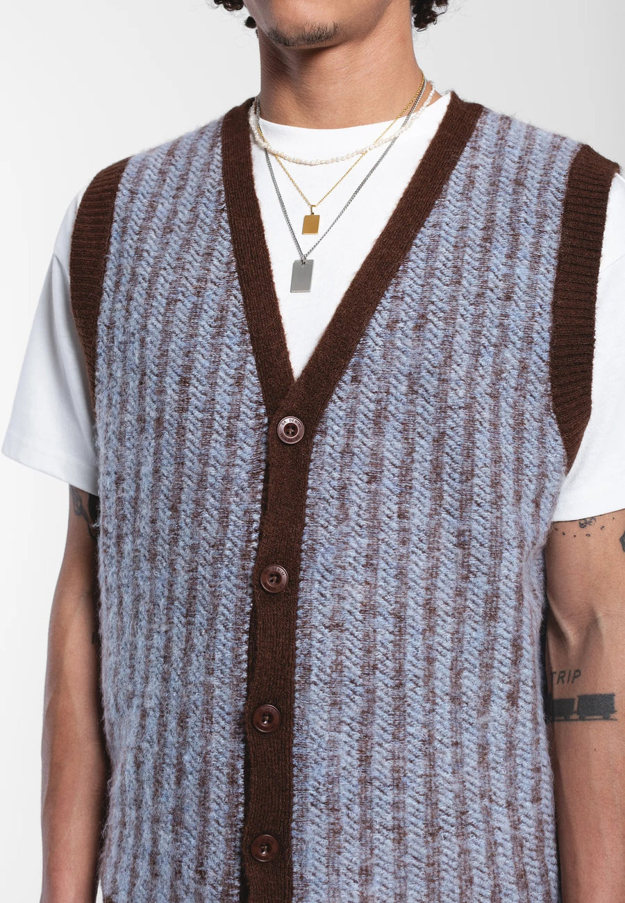 Dr Denim Bobby Vest Zen Blue Twine
