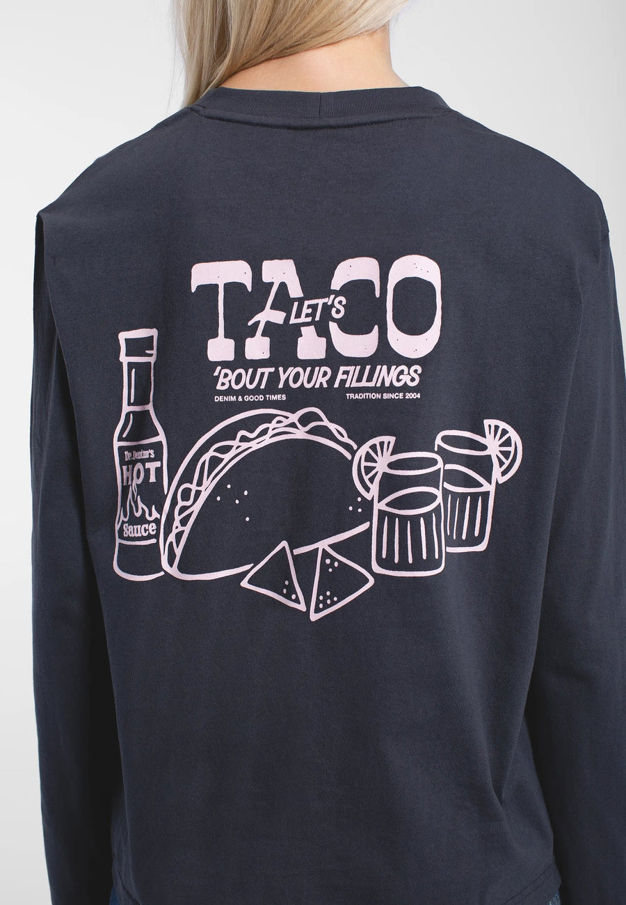 Dr Denim Kath Long Sleeve Asphalt Taco